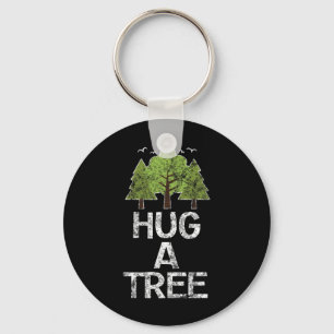 Umarmen eines Baum-Hugger-Earth-Arbor-Tages Schlüsselanhänger