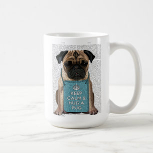 Umarmen eines Mops Kaffeetasse