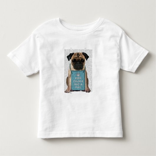 Umarmen eines Mops Kleinkind T-shirt (Vorderseite)