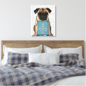 Umarmen eines Mops Leinwanddruck (Insitu (Schlafzimmer))