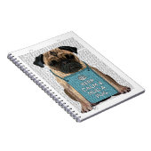 Umarmen eines Mops Notizblock (Rechte Seite)