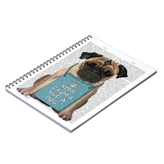 Umarmen eines Mops Notizblock (Linke Seite)