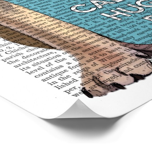 Umarmen eines Mops Poster (Ecke)