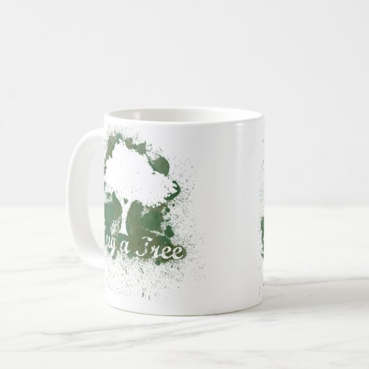 Umarmen eines Tree-Denke ökologisch Kaffeetasse (Vorderseite Links)