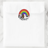 Umarmen eines Veggie-Stickers Runder Aufkleber (Tasche)