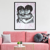 Umarmen leinwanddruck (Insitu (Wohnzimmer))
