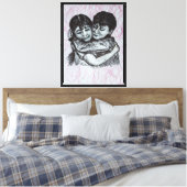 Umarmen leinwanddruck (Insitu (Schlafzimmer))
