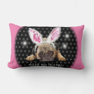 Umarmen Sie bitte dieses Mops Kissen Lumbar Kissen