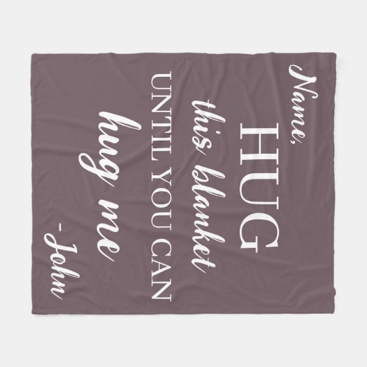 Umarmen Sie diese Decke, bis Sie mich umarmen könn Fleecedecke (Vorderseite (Horizontal))