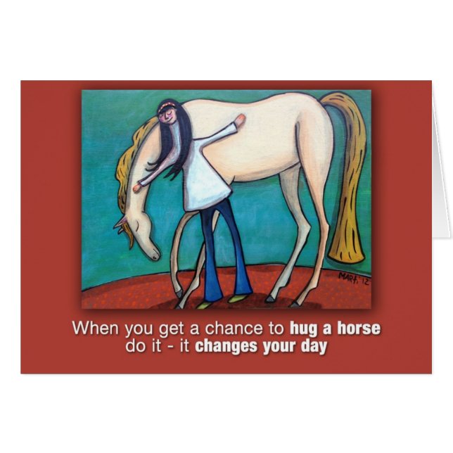 Umarmen Sie ein Pferd (Vorderseite (Horizontal))