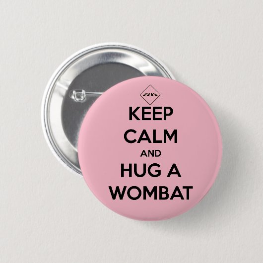 umarmen Sie ein wombat - Abzeichen Button (Vorne & Hinten)