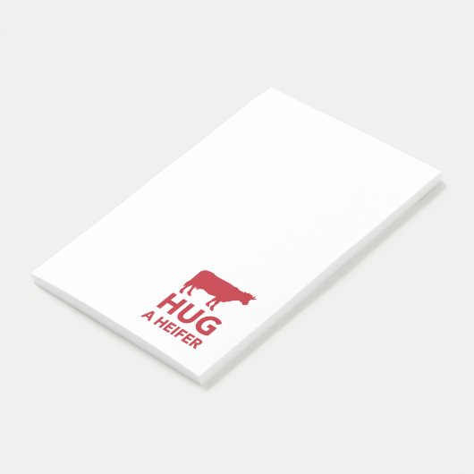 Umarmen Sie eine Färsen-lustige Molkerei Post-it Klebezettel (angewinkelt)