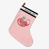 Umarmen Sie eine Krankenschwester Großer Weihnachtsstrumpf (Vorderansicht (hängend))