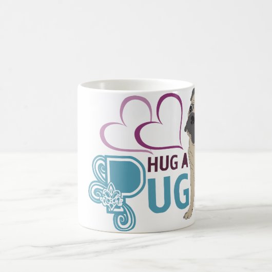 UMARMEN SIE EINE MOPS-TASSE KAFFEETASSE (Mittel)