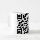 Umarmen Sie einen Code des Aussenseiter-QR Kaffeetasse (Vorderseite Links)