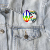 umarmen Sie einen Hippie Button (Beispiel)