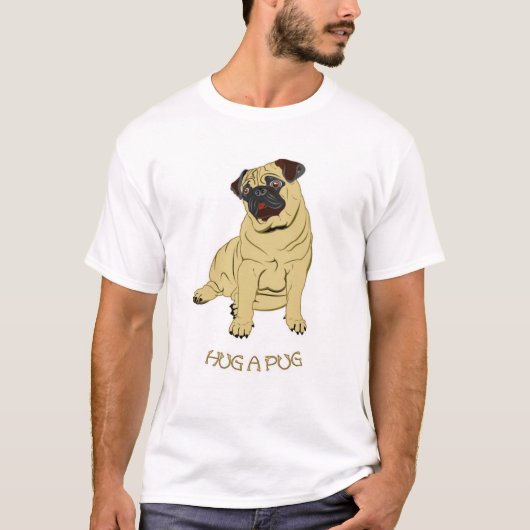 Umarmen Sie einen Mops T-Shirt (Vorderseite)