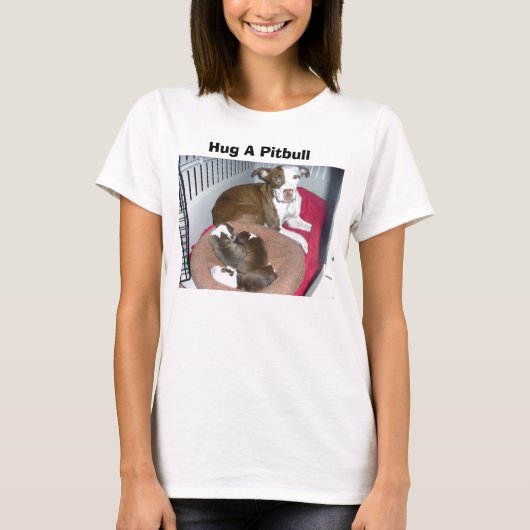 Umarmen Sie einen Pitbull T - Shirt (Vorderseite)