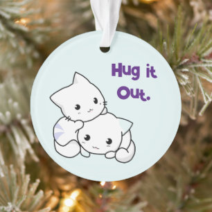 Umarmen Sie es aus Cartoon Kätzchen, Niedliche Kat Ornament