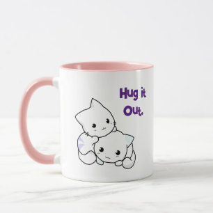Umarmen Sie es aus Cartoon Kätzchen, Niedliche Kat Tasse