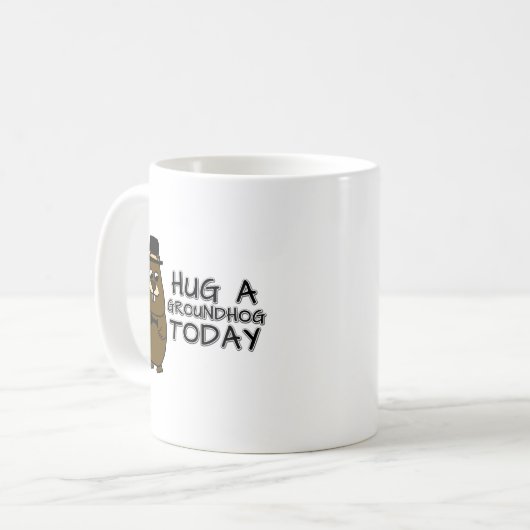 Umarmen Sie heute ein Erdhuhn Kaffeetasse (Vorderseite Links)