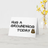 Umarmen Sie heute ein Erdhuhn Karte (Gelbe Blume)