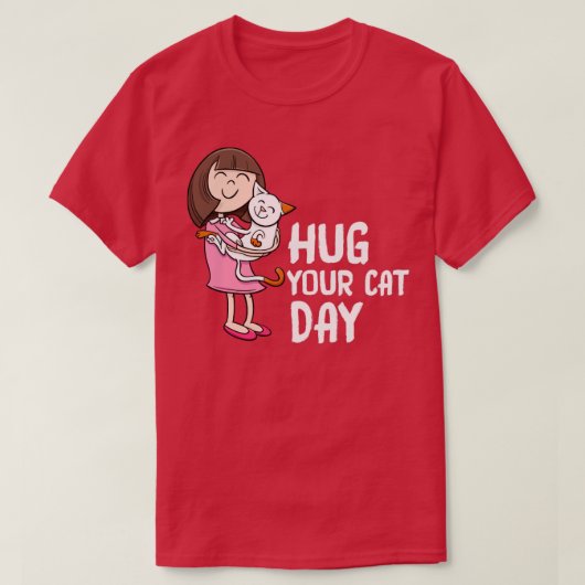 Umarmen Sie Ihren Chat Day T-Shirt (Design vorne)