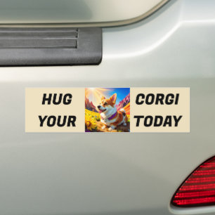 Umarmen Sie Ihren Corgi heute Autoaufkleber