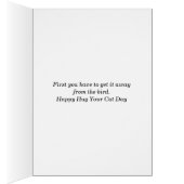 Umarmen Sie Ihren Katzentag mit Retro-Katze, Karte (Innen (Rechts))