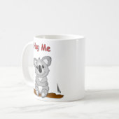 Umarmen Sie mich Koala-Tasse Kaffeetasse (Vorderseite Links)