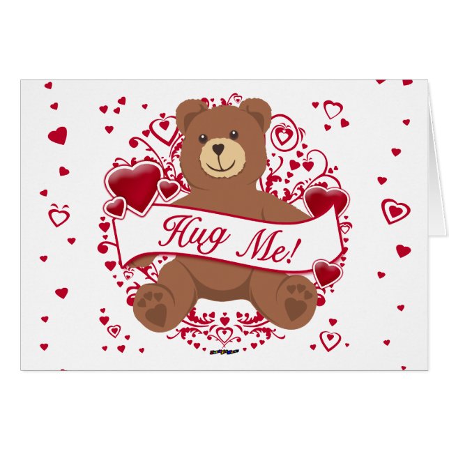Umarmen Sie mich! Valentinstag Teddybär (Vorderseite (Horizontal))