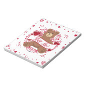 Umarmen Sie mich! Valentinstag Teddybär Notizblock (Rotiert)