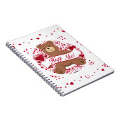 Umarmen Sie mich! Valentinstag Teddybär Notizblock (Rechte Seite)