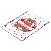 Umarmen Sie mich! Valentinstag Teddybär Notizblock (Linke Seite)