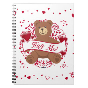 Umarmen Sie mich! Valentinstag Teddybär Notizblock