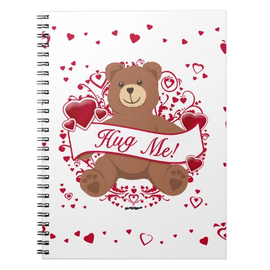 Umarmen Sie mich! Valentinstag Teddybär Notizblock (Vorderseite)