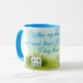 Umarmen Sie mit meinen Gebeten 11 Tasse (Vorderseite Links)