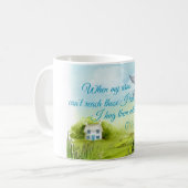 Umarmen Sie mit meiner Gebets-Karte Kaffeetasse (Vorderseite Links)