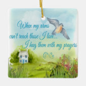 Umarmen Sie mit meiner Gebets-Verzierung Keramikornament (Vorderseite)