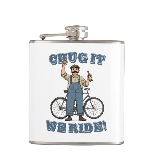 Umarmen wir es mit dem Fahrrad Flachmann (Vorderseite)