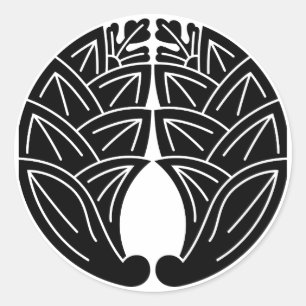 Umarmende japanische Ingwer Runder Aufkleber