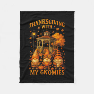 Umarmendes Erntedankfest mit meinen Gnomies Herbst Fleecedecke