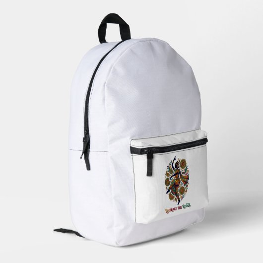 Umarmt den Roots Dance Bedruckter Rucksack (Rückseitige Ecke links)