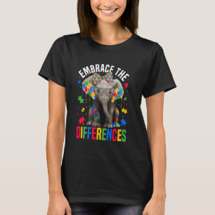 Umarmt die Unterschiede Autismus-Bewusstseins-Tag T-Shirt