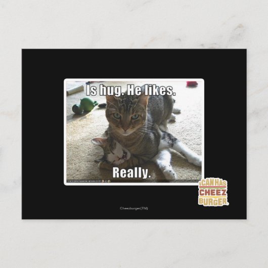 Umarmt. Er mag. Postkarte (Vorderseite)