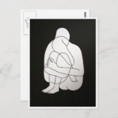 umarmt postkarte (Vorne/Hinten)