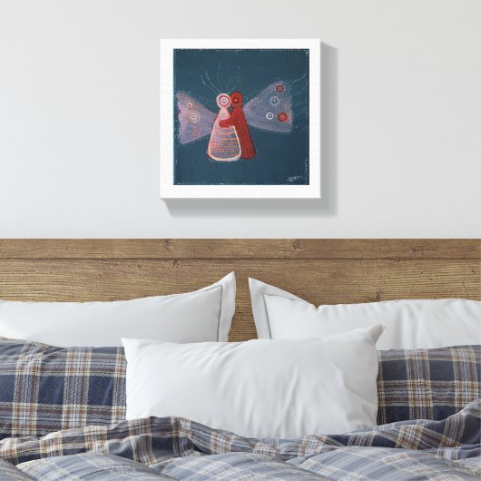 Umarmte abstrakte Malerei Wrapped Canvas Leinwanddruck (Insitu (Schlafzimmer))