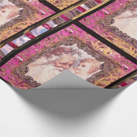 Umarmung am Santa's Bart 30" x 6' Geschenkpapier (Ecke)