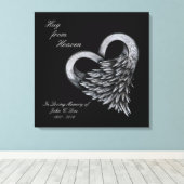 Umarmung aus dem Himmel, benutzerdefinierbarer Dru Leinwanddruck (Insitu (Holzboden))