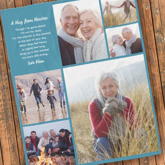 Umarmung aus dem Himmelsfoto-Collage-Beileid Fleecedecke